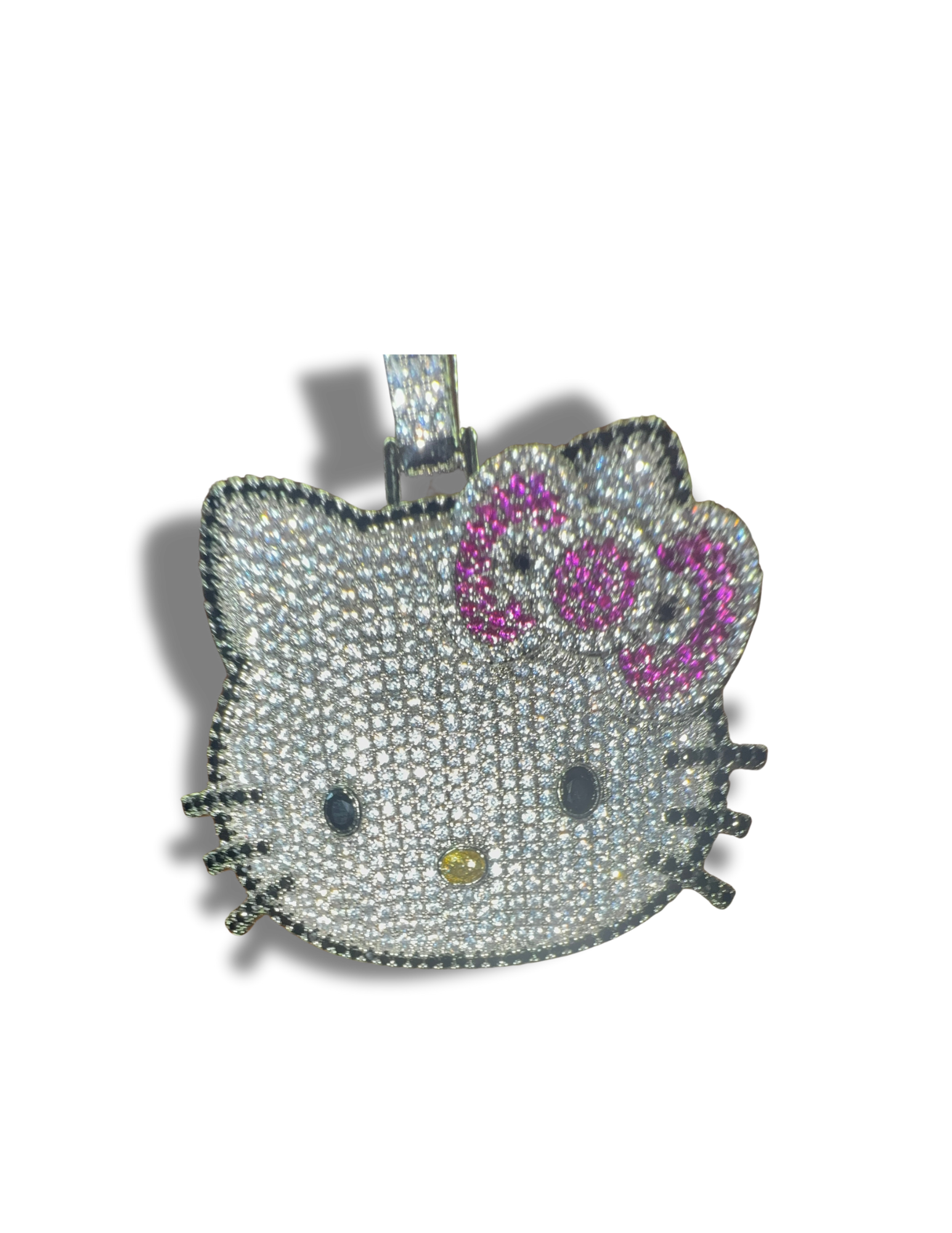 Silver Hello Kitty pendant necklace with 3D design at GYVYN Beauty Supply Decatur GA - Official Sanrio Hello Kitty jewelry